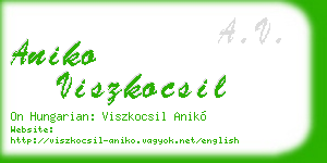 aniko viszkocsil business card