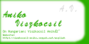 aniko viszkocsil business card